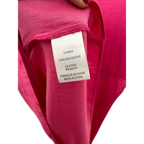 NEW Racheal Roy Women’s Cap Sleeve Blouse Solid Fuchsia Size Medium NWT - Picture 4 of 4